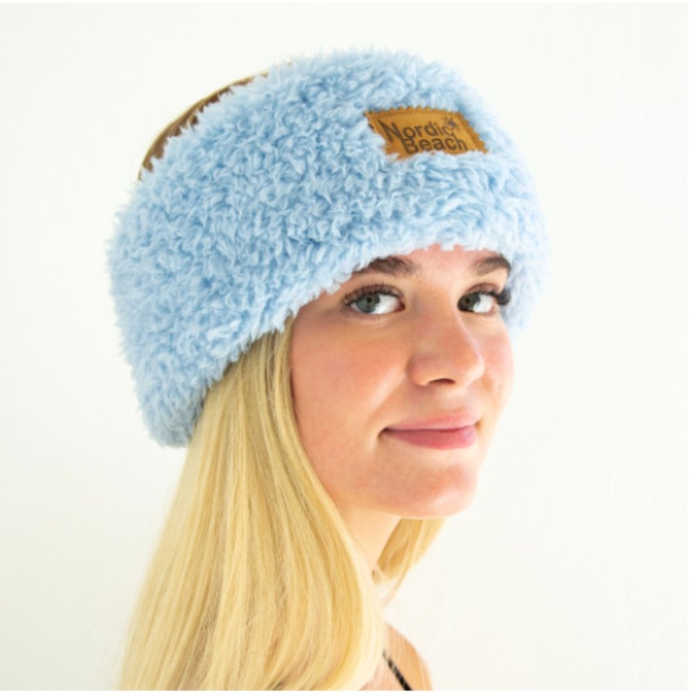 Light Blue Nordic Beach Head Wrap